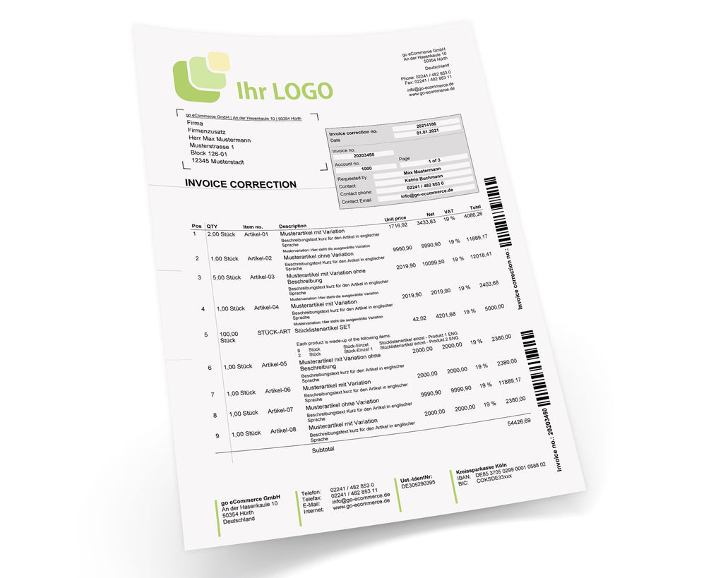 JTL Druckvorlagen (Set) PREMIUM englisch 2.0