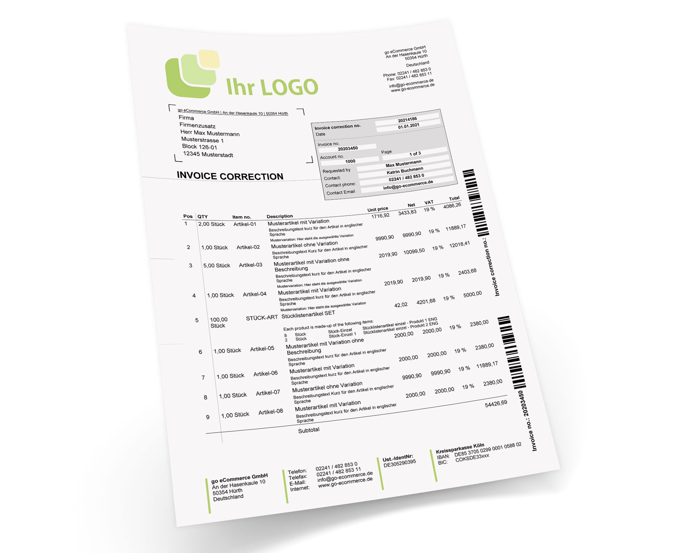 JTL Druckvorlagen (Set) PREMIUM englisch 2.0