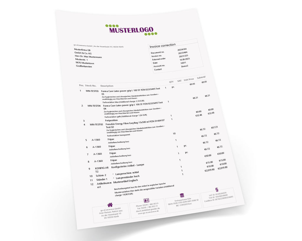 JTL Druckvorlagen (Set) JUSTFINE englisch 2.0