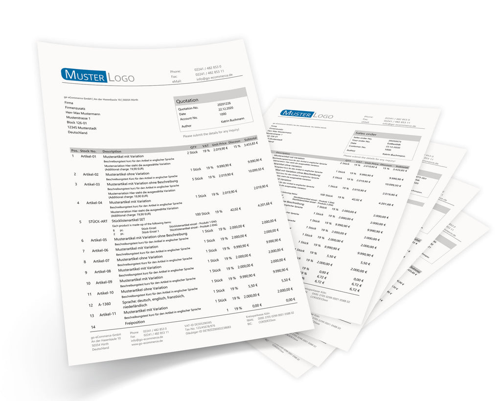JTL Druckvorlagen (Set) EXCELLENT englisch 2.0